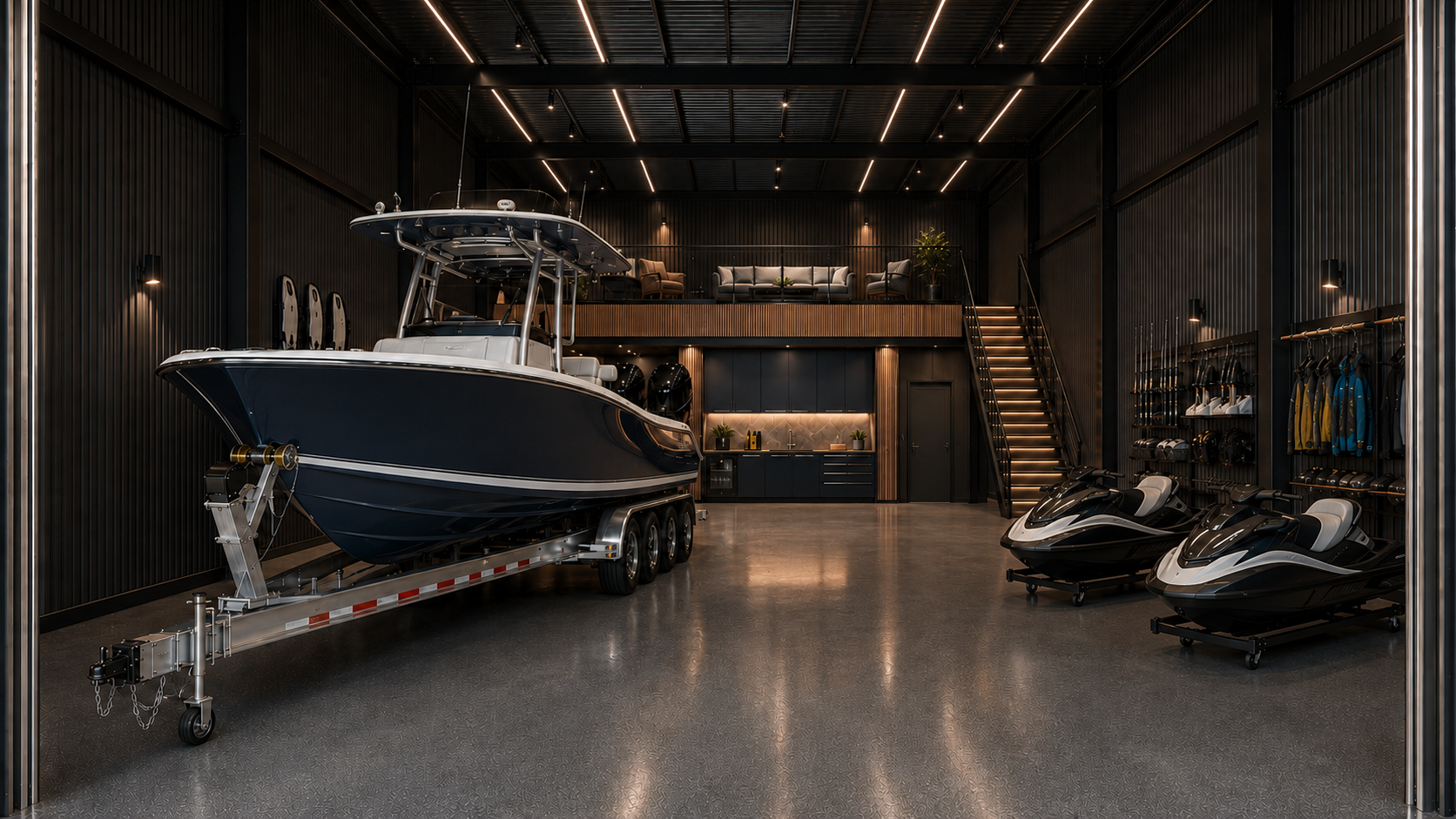 Marine Suite, a conceptual 24 × 50 private luxury motor and marine suite